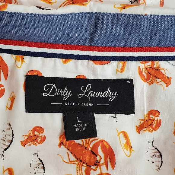 LOBSTER Fest Mens Shirt Dirty Laundry Large - Picture 8 of 8